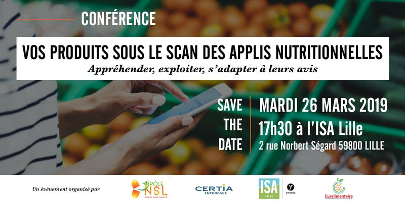 Conférence | Vos produits sous le scan des applis nutritionnelles | 26 mars 2019