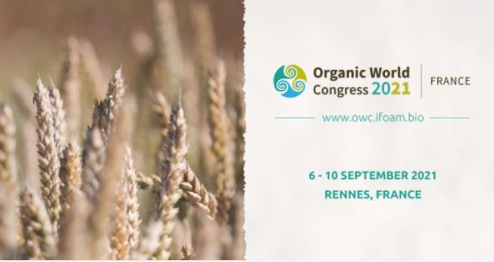 📅  6 au 10 septembre 2021 |  Congrès Mondial de la Bio, Rennes